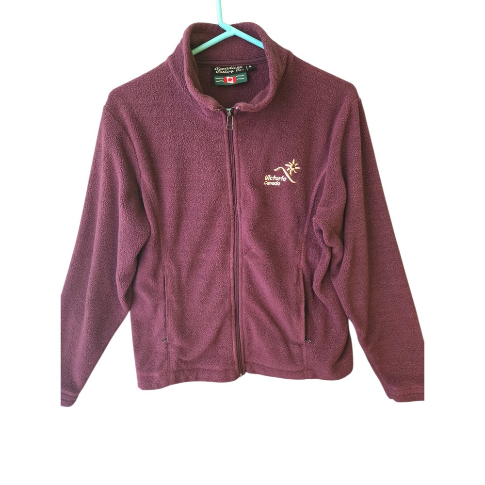 Canadiana Clothing‎ Co Victoria Canada Fleece Jacket Full Zip Women's Size M